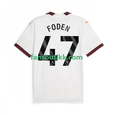 Fotballdrakt Manchester City Phil Foden 47 Bortetrøye 2023-2024 Kortermet